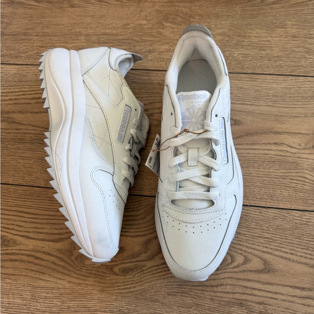 Reebok SP Extra Classic Vegan Leather White Women Sneakers Size 9 NEW